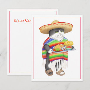 WENDELITO Cinco de Mayo 4.25x5.6 Flachkarte Feiertagskarte