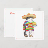 WENDELITO Cinco de Mayo 5,25" Square Flat Card
