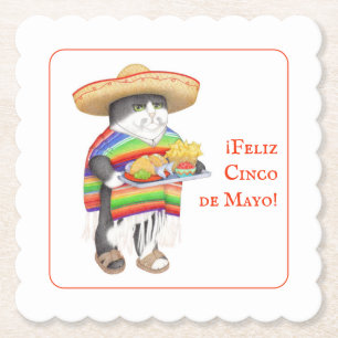 WENDELITO Cinco de Mayo JakobsmuschelQuadratischer Untersetzer