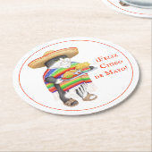 WENDELITO Cinco de Mayo Round Paper Untersetzer (Angewinkelt)