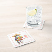 WENDELITO Cinco de Mayo ScallopSquarePaper Unterse Untersetzer (Vor Ort)