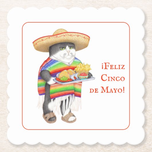 WENDELITO Cinco de Mayo ScallopSquarePaper Unterse Untersetzer (Vorderseite)