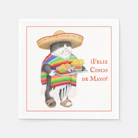 WENDELITO Cinco de Mayo Standard Cocktail Napkin Serviette (Vorderseite)