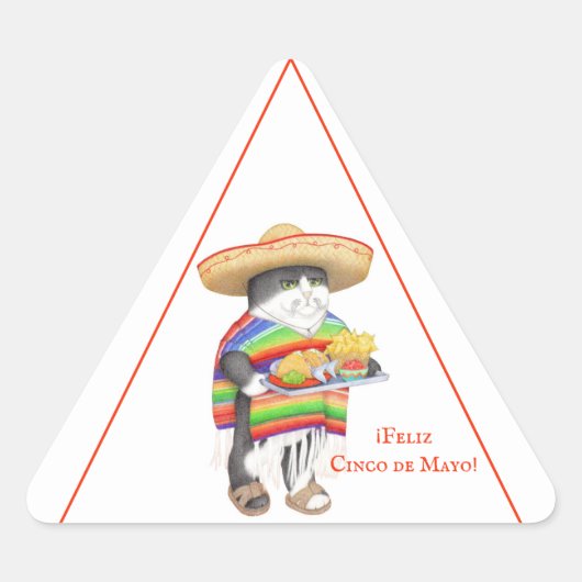 WENDELITO Cinco de Mayo Triangle Stickers (Vorderseite)