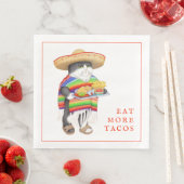 WENDELITO essen Mehr Tacos Standard Dinner Napkin Serviette (Beispiel)