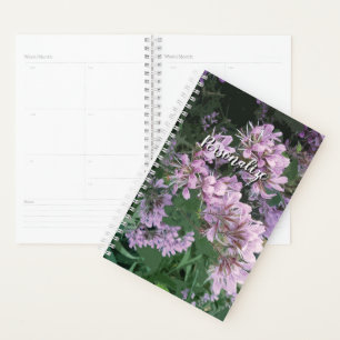 Wendelplaner mit rosa Blume Foto Planer