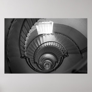 Wendeltreppe B&W Poster