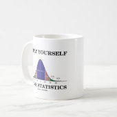 Wenden Sie sich denkt Statistiken an (Bell-Kurve) Kaffeetasse (Vorderseite Links)