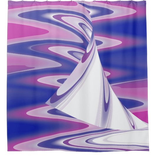 Wendewellen Duschvorhang (Vorderseite)