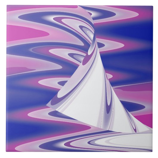 Wendewellen Fliese (Vorderseite)