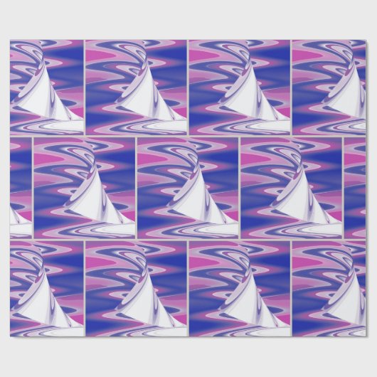 Wendewellen Geschenkpapier (Flach)