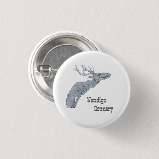 Wendigo Country Algonquian Folklore Button (Vorne & Hinten)