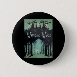 Wendigo Geist des Waldes Kryptid Wendigo Wald Button