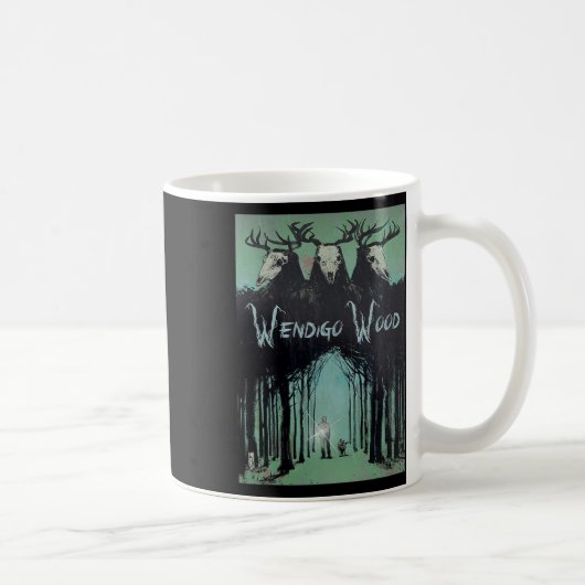 Wendigo Geist des Waldes Kryptid Wendigo Wald Kaffeetasse (Rechts)