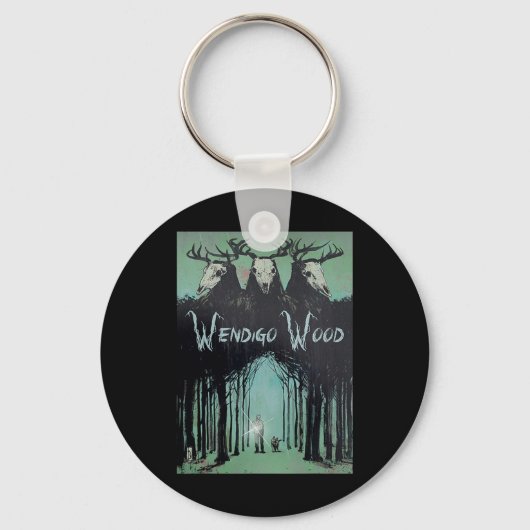 Wendigo Geist des Waldes Kryptid Wendigo Wald Schlüsselanhänger (Vorderseite)