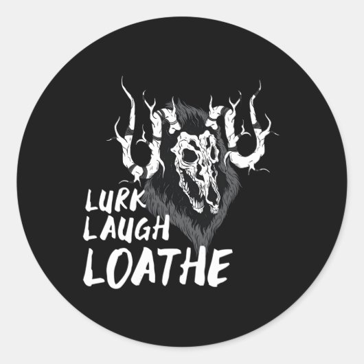 Wendigo Lurk Laugh Loathe Runder Aufkleber (Vorderseite)