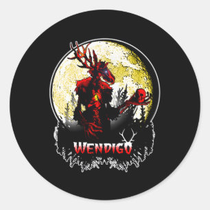Wendigo New Monster Skinwalker Cryptid Evil Horror Runder Aufkleber