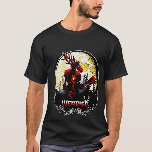 Wendigo New Monster Skinwalker Cryptid Evil Horror T-Shirt (Vorderseite)