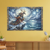 Wendigo Watch Over Starry Seas Leinwanddruck (Insitu (Wohnzimmer))