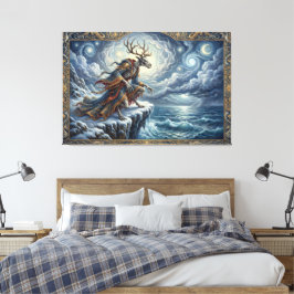 Wendigo Watch Over Starry Seas Leinwanddruck