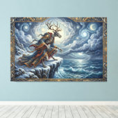 Wendigo Watch Over Starry Seas Leinwanddruck (Insitu (Holzboden))