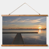 Wendouree Twilight Tranquility Wall Tapestes Wandteppich Mit Holzrahmen (Vorne)