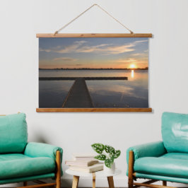 Wendouree Twilight Tranquility Wall Tapestes Wandteppich Mit Holzrahmen