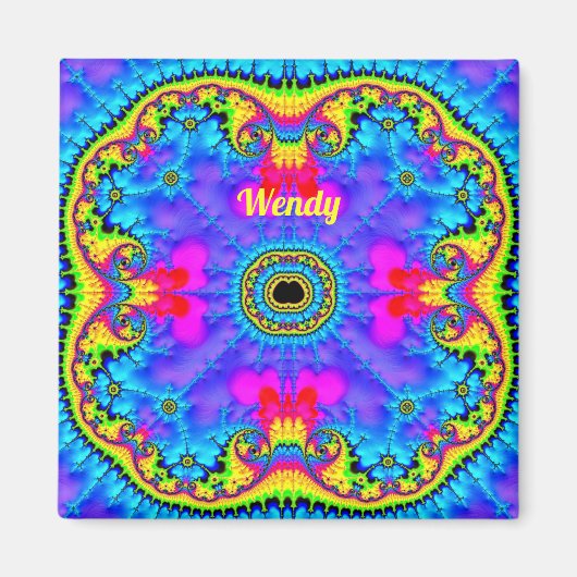 WENDY ~ 3D-Fraktal Design Fluoro Shades Magnet (Vorne)