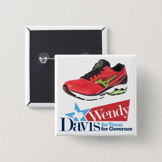 Wendy Davis für Gouverneur Button (Vorne & Hinten)