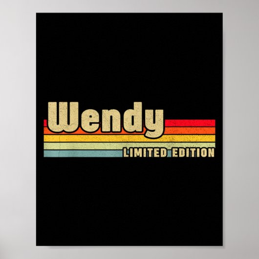 Wendy Geschenk Name D Geburtstag Lustig Christ Poster (Vorne)
