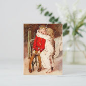 Wendy Kissing Peter Pan Postkarte (Stehend Vorderseite)