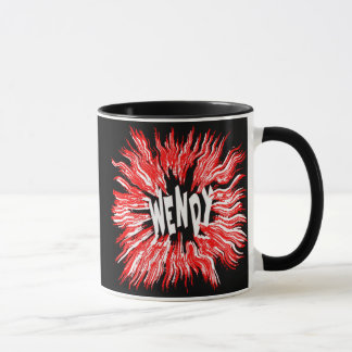 Wendy Name Star in Red Tasse