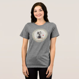WENDY peptide - cat w/ custom text Tri-Blend Shirt