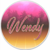 Wendy Vorname Name golden pink Aufkleber Sticker (Vorderseite)