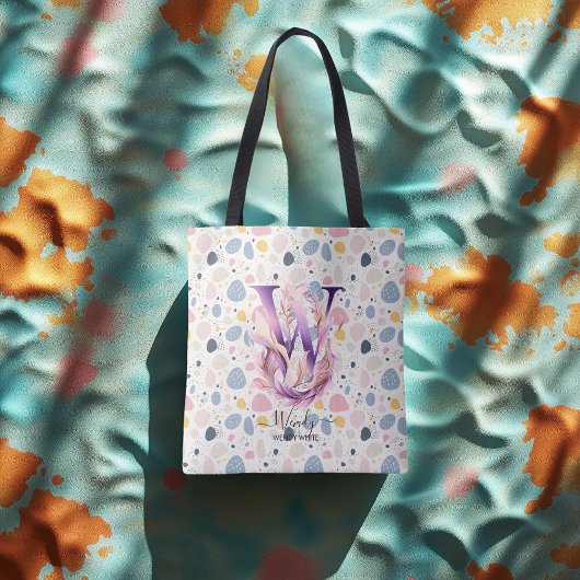 Wendy's Whimsical Bloom - Boho Floral Monogram W Tasche
