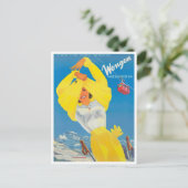 Wengen Schweiz Jahrgang Reise Postkarte (Stehend Vorderseite)