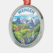 Wengen Schweiz Ornament Aus Metall (Links)