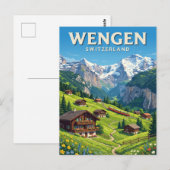 Wengen Schweiz Postkarte (Vorne/Hinten)