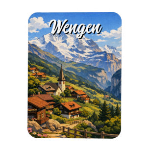 Wengen Schweiz Reise Magnet