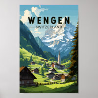 Wengen Schweiz Reisen Vintag