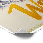 Wengen, Schweiz, Skiplakat Poster (Ecke)