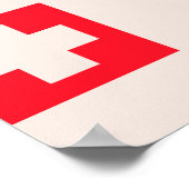 Wengen, Schweiz, Skiplakat Poster (Ecke)