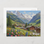 Wengen Schweiz Travel Postkarte (Vorne/Hinten)