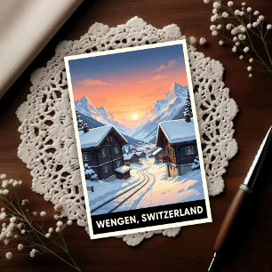 Wengen, Schweiz: Vintage Reisefotografien aus den  Postkarte