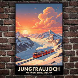 Wengen, Schweiz: Vintage Travel Poster der 60er Ja