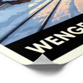 Wengen, Schweiz: Vintage Travel Poster der 60er Ja (Ecke)