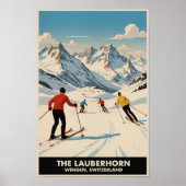 Wengen, Schweiz: Vintage Travel Poster der 60er Ja (Vorne)