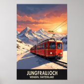 Wengen, Schweiz: Vintage Travel Poster der 60er Ja (Vorne)