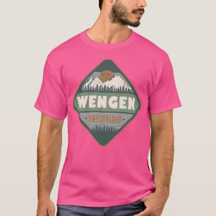 Wengen Schweiz Vintages Wanderdesign aktiv T-Shirt