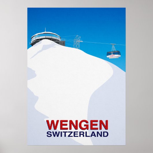 Wengen Ski Resort Schweiz Poster (Vorne)